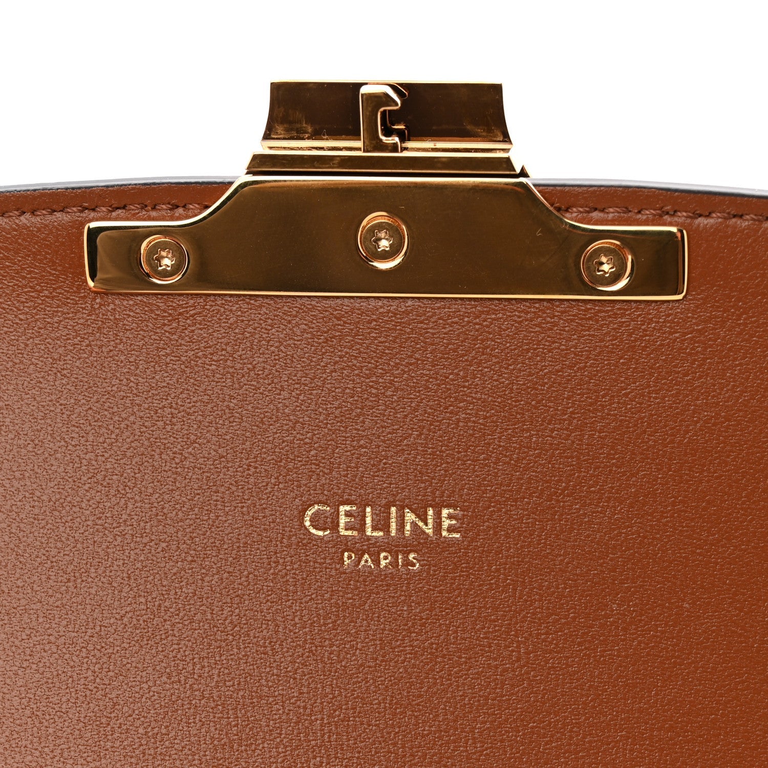 Triomphe Canvas Calfskin Medium Triomphe Bag Tan