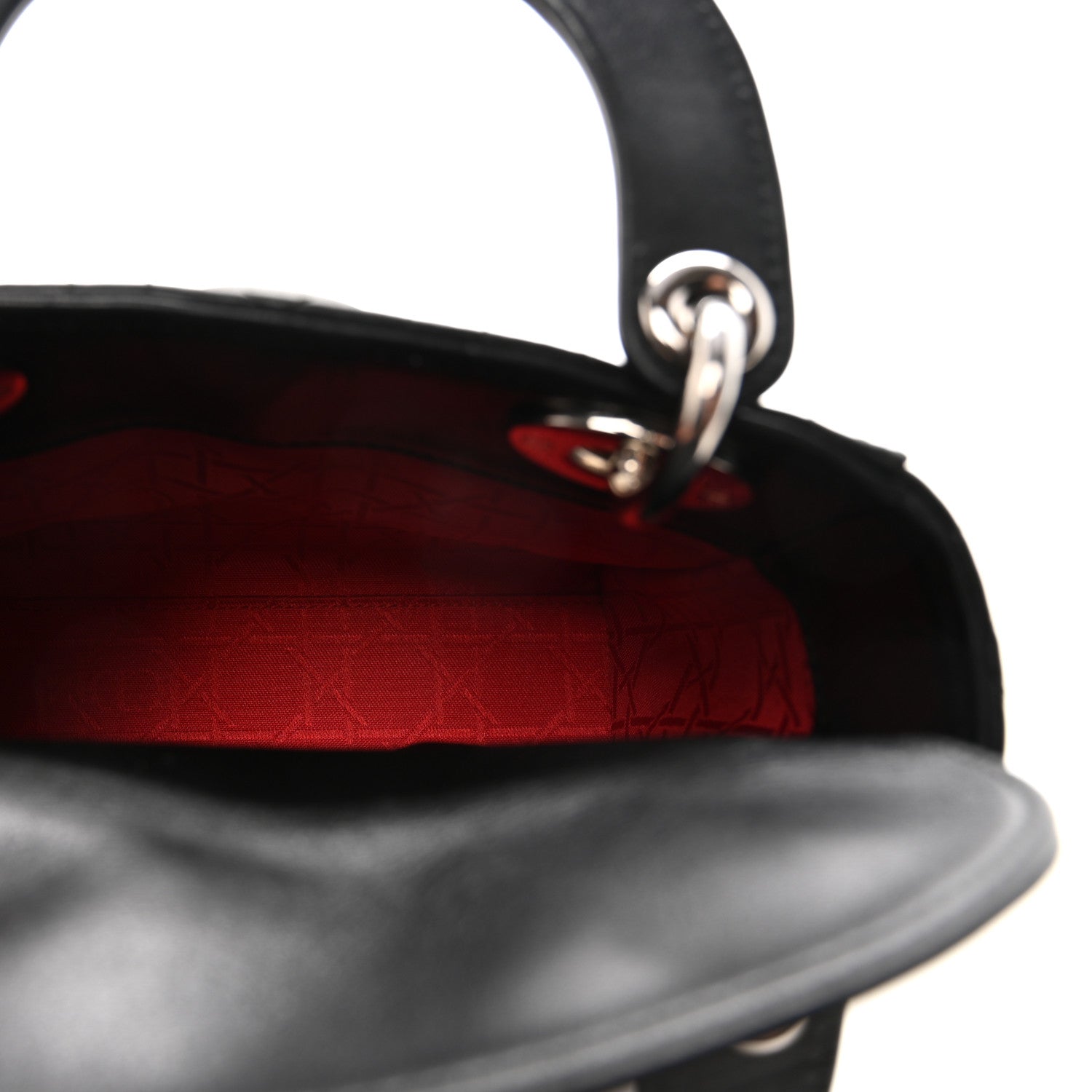 Lambskin Cannage Mini Lady D1OR Black