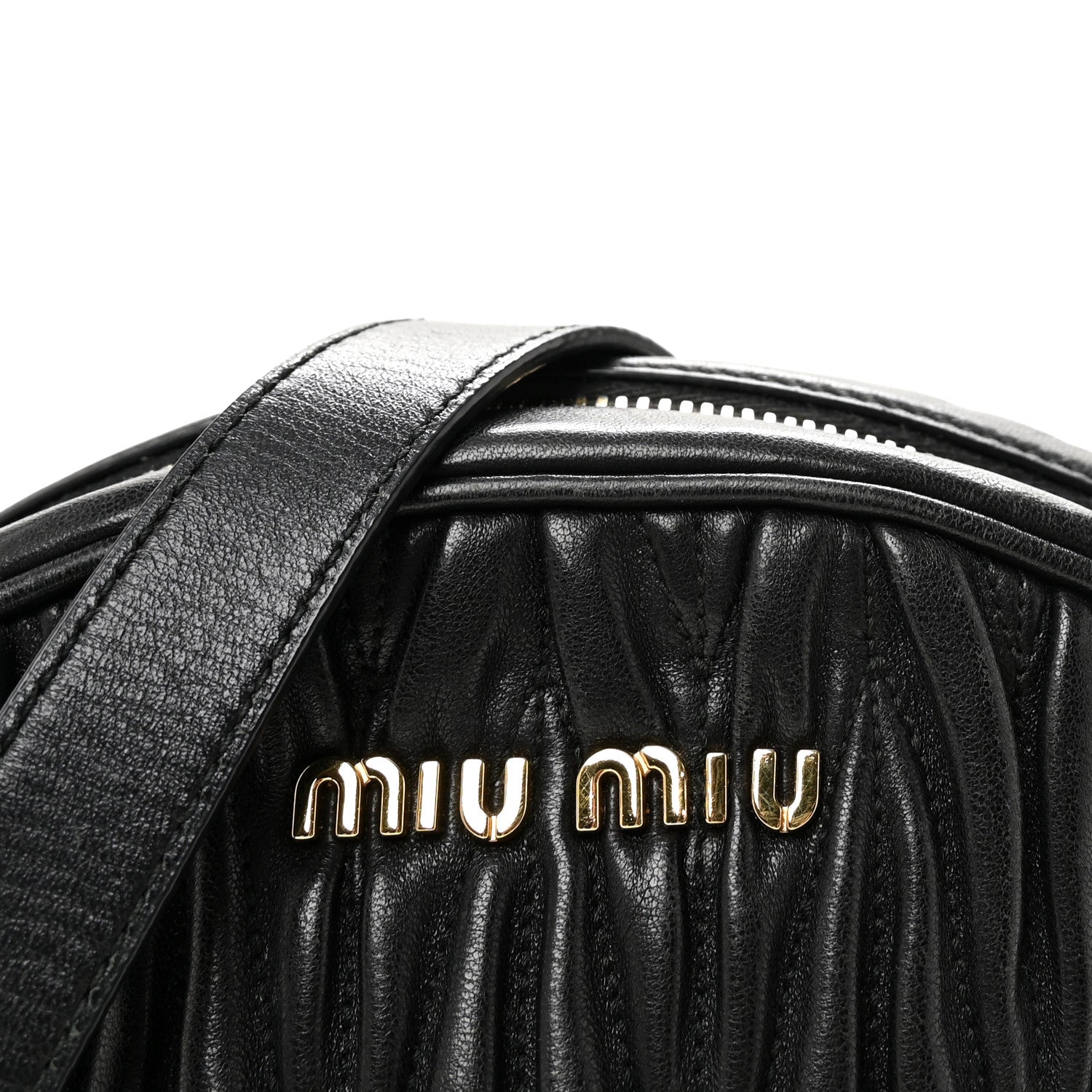 Nappa Matelasse Dome Crossbody Black