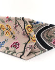Canvas Embroidered Petites Fleurs Medium Book Tote Rose Multicolor