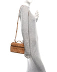 Suede Intrecciato Bang Bang Vanity Case Amber