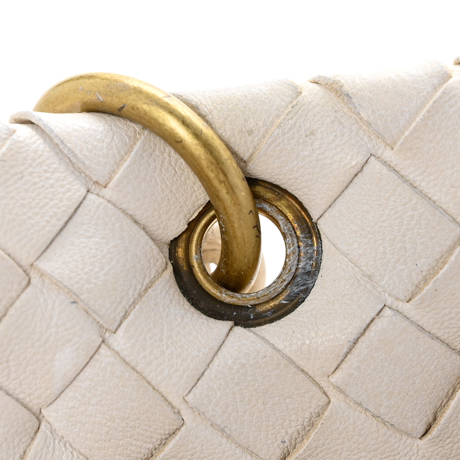 Nappa Intrecciato Small Capri Tote White