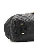 Calfskin Quilted Stam Black