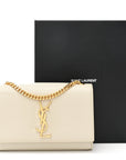 Grain De Poudre Small Monogram Kate Satchel Crema Soft