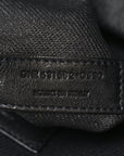 Linen Calfskin Rive Gauche North South Tote Black