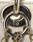 Lambskin Cannage Mini Lady D1OR White
