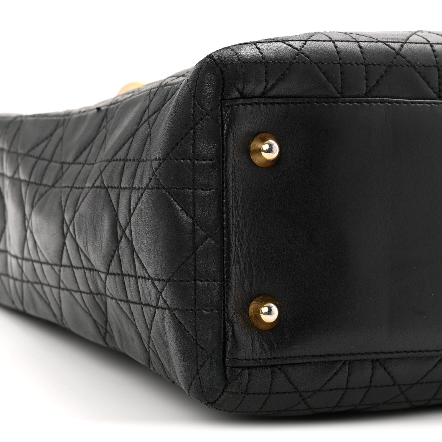 Lambskin Cannage Large Lady D1OR Black