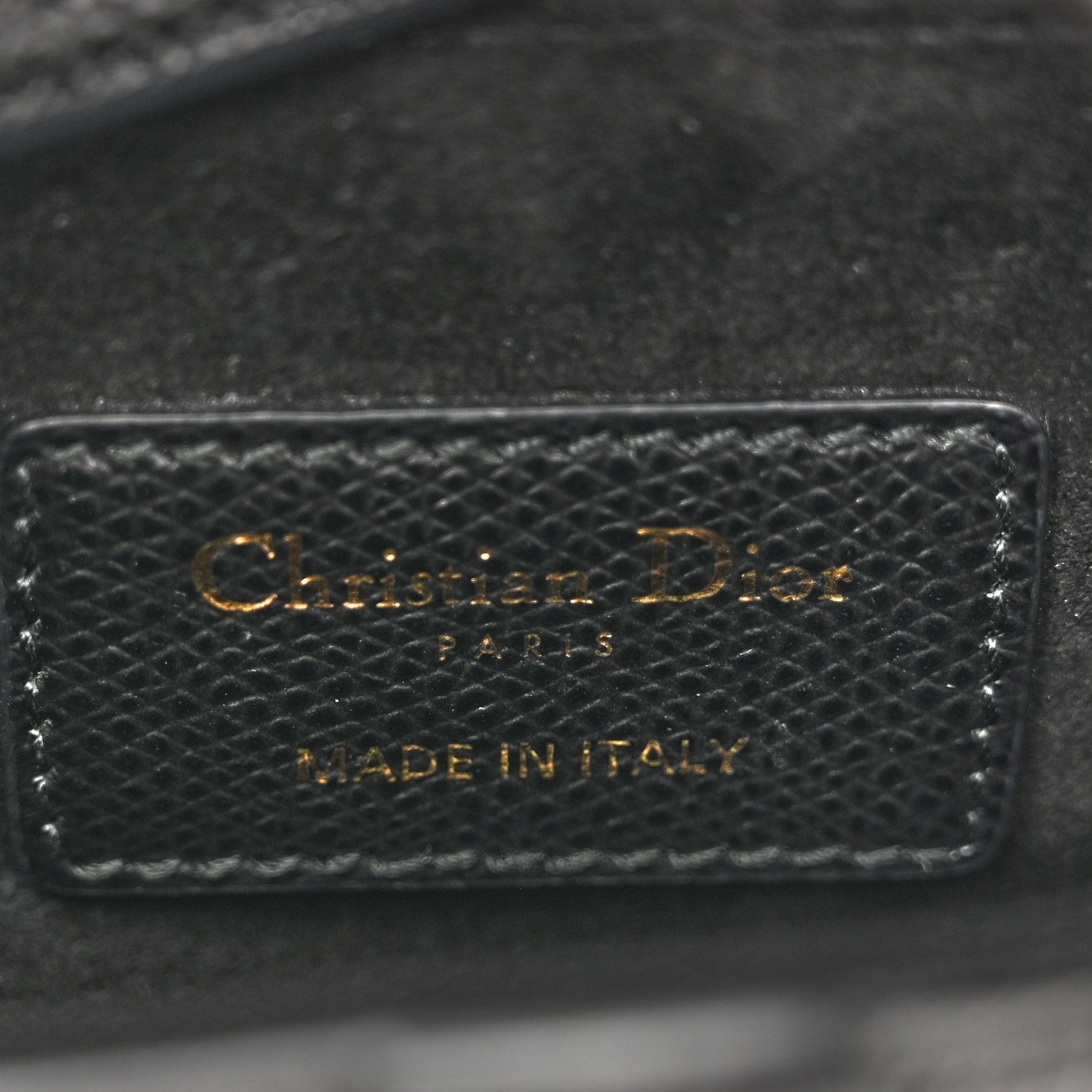 Grained Calfskin Mini Saddle Bag Black