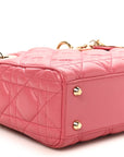 Lambskin Cannage Mini Lady D1OR Pink