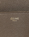 Soft Grained Calfskin Sangle Bucket Bag Taupe