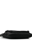 Tessuto Nylon Saffiano Flat Messenger Bag Black