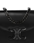 Calfskin Besace Clea Chain Triomphe Black