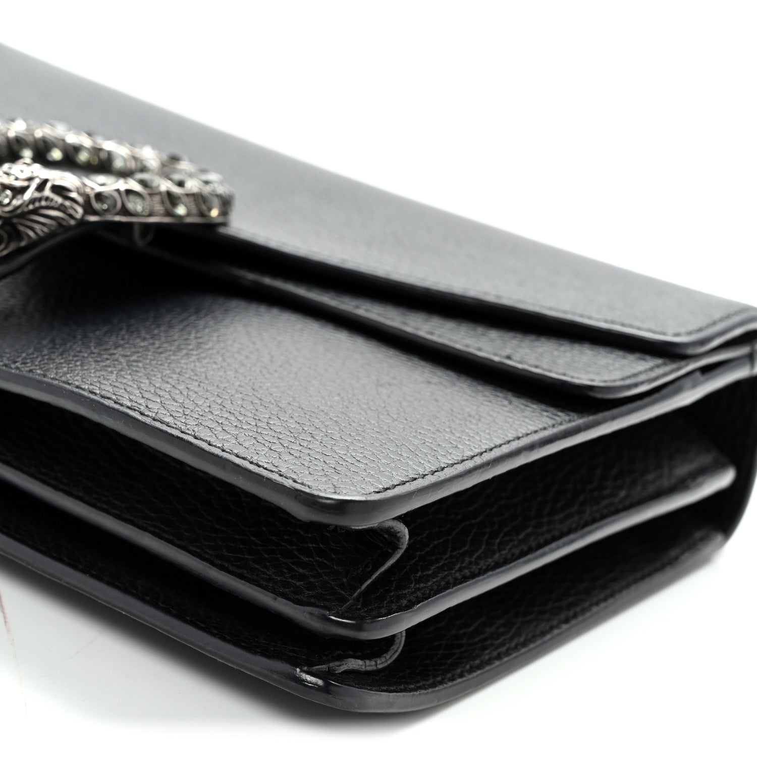 Pebbled Calfskin Small Dionysus Shoulder Bag Black
