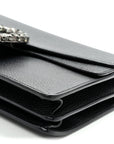 Pebbled Calfskin Small Dionysus Shoulder Bag Black