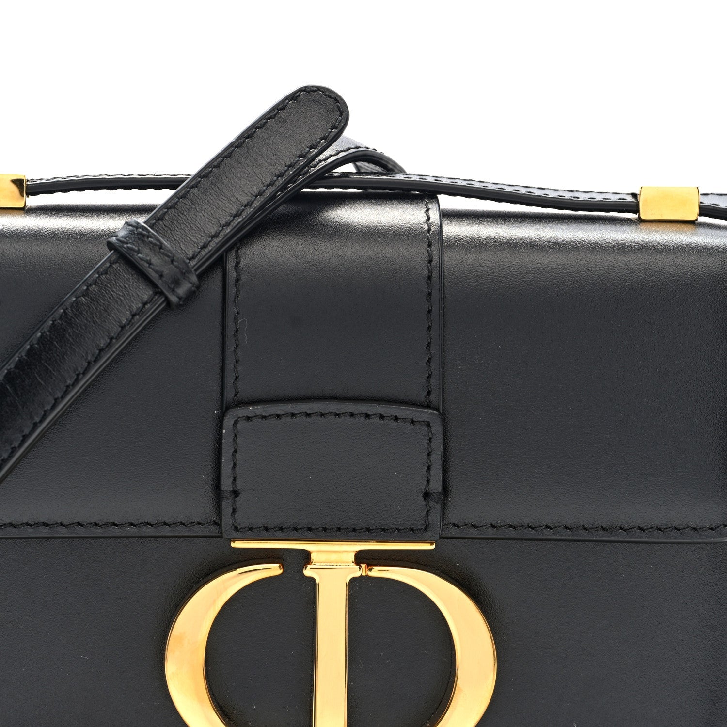 Smooth Calfskin Micro 30 Montaigne Flap Bag Black