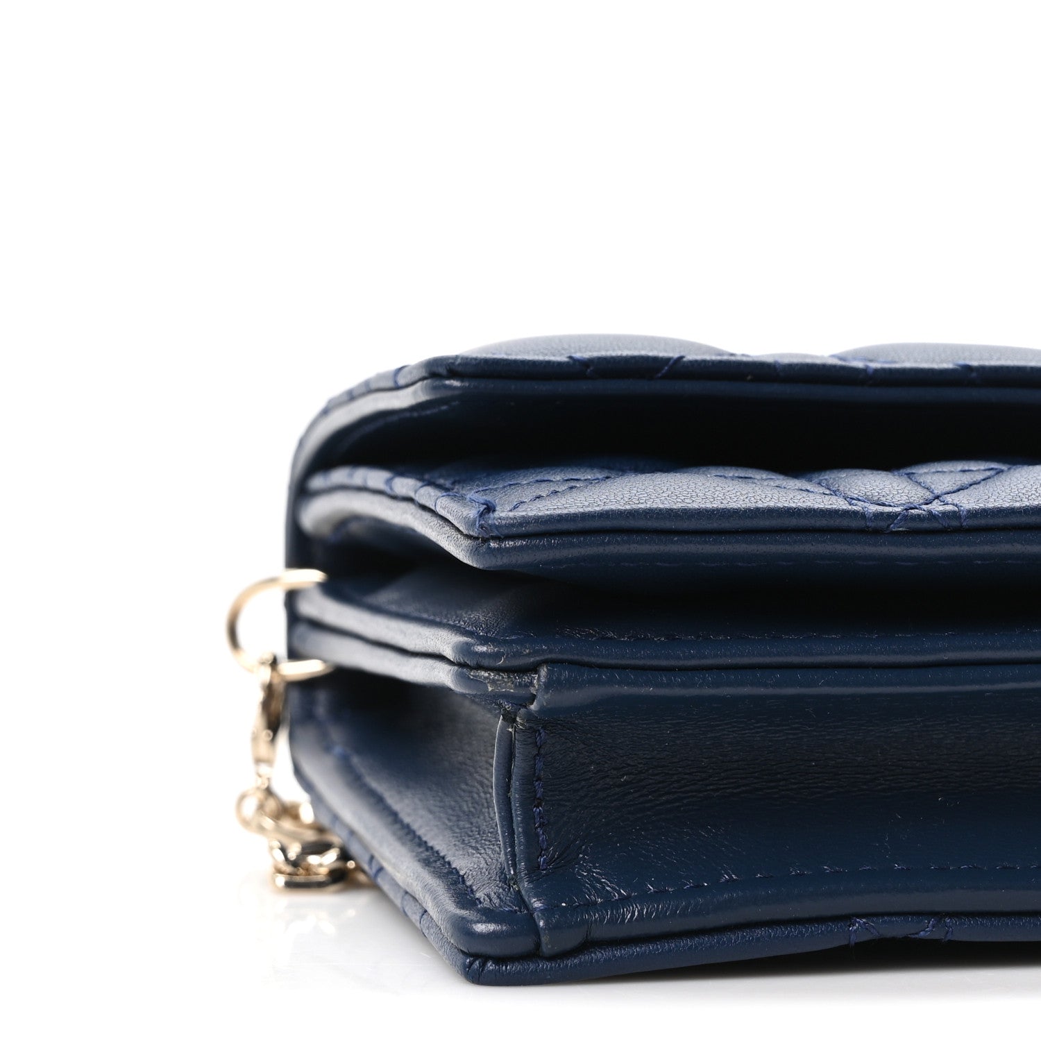 Lambskin Cannage Mini My D1OR Bag Deep Ocean Blue