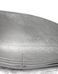 Metallic Lambskin Intrecciato Long Andiamo Top Handle Clutch Silver