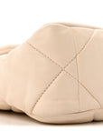 Goatskin Quilted Medium CHNL 19 Flap Light Beige