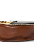 GG Supreme Monogram Calfskin Small Padlock Messenger Shoulder Bag Beige Black Cuir