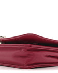 Lambskin Quilted Boy Wallet On Chain WOC Dark Fuchsia