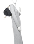 Grained Calfskin Saddle Bag Black