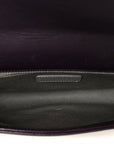 Calfskin Crystal Embossed Medium Boy Flap Plum
