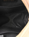 Caviar Quilted Round Filigree Crossbody Beige Black