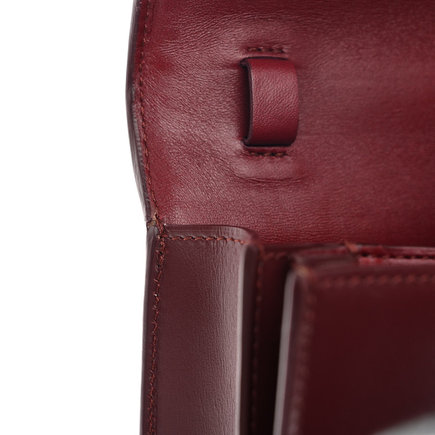 Box Calfskin Teen Classic Box Flap Bag Burgundy