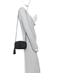 Grain De Poudre Matelasse Monochrome Monogram Mini Lou Camera Bag Black