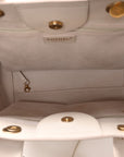 Caviar Small Studded Deauville Tote Ivory