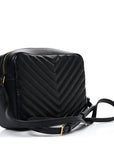 Calfskin Matelasse Monogram Lou Camera Bag Black