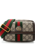 GG Supreme Monogram Web Mini Ophidia Bag Beige Ebony