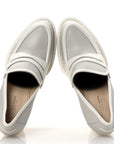 Calfskin Loafer Pumps 39.5 Mist Bianco