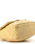 Calfskin Crochet Medium CHNL 19 Flap Yellow