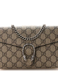 GG Supreme Monogram Mini Dionysus Chain Wallet Beige Taupe