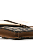 Fabric Jacquard Canvas Vitello Grace Pequin FF 1974 Baguette Belt Pouch Tobacco Moro Grezzo Sand
