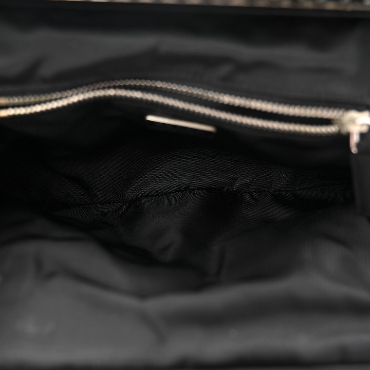 Tessuto Nylon Bead Evening Bag Black