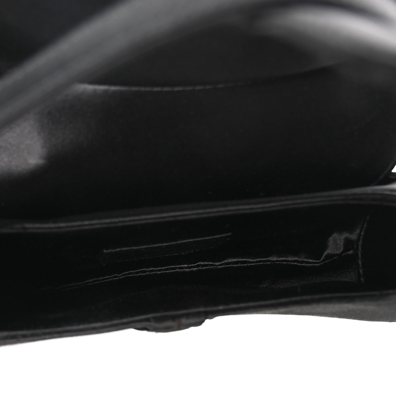 Satin Crystal Mini Saddle Bag Black