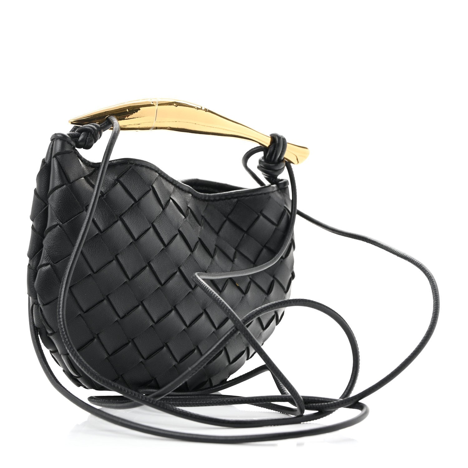 Nappa Intrecciato Mini Sardine Bag Black