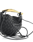 Nappa Intrecciato Mini Sardine Bag Black