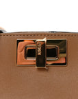 Vitello Small Soft Peekaboo Satchel Cappuccino