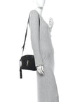 Calfskin Matelasse Monogram Lou Camera Bag Black