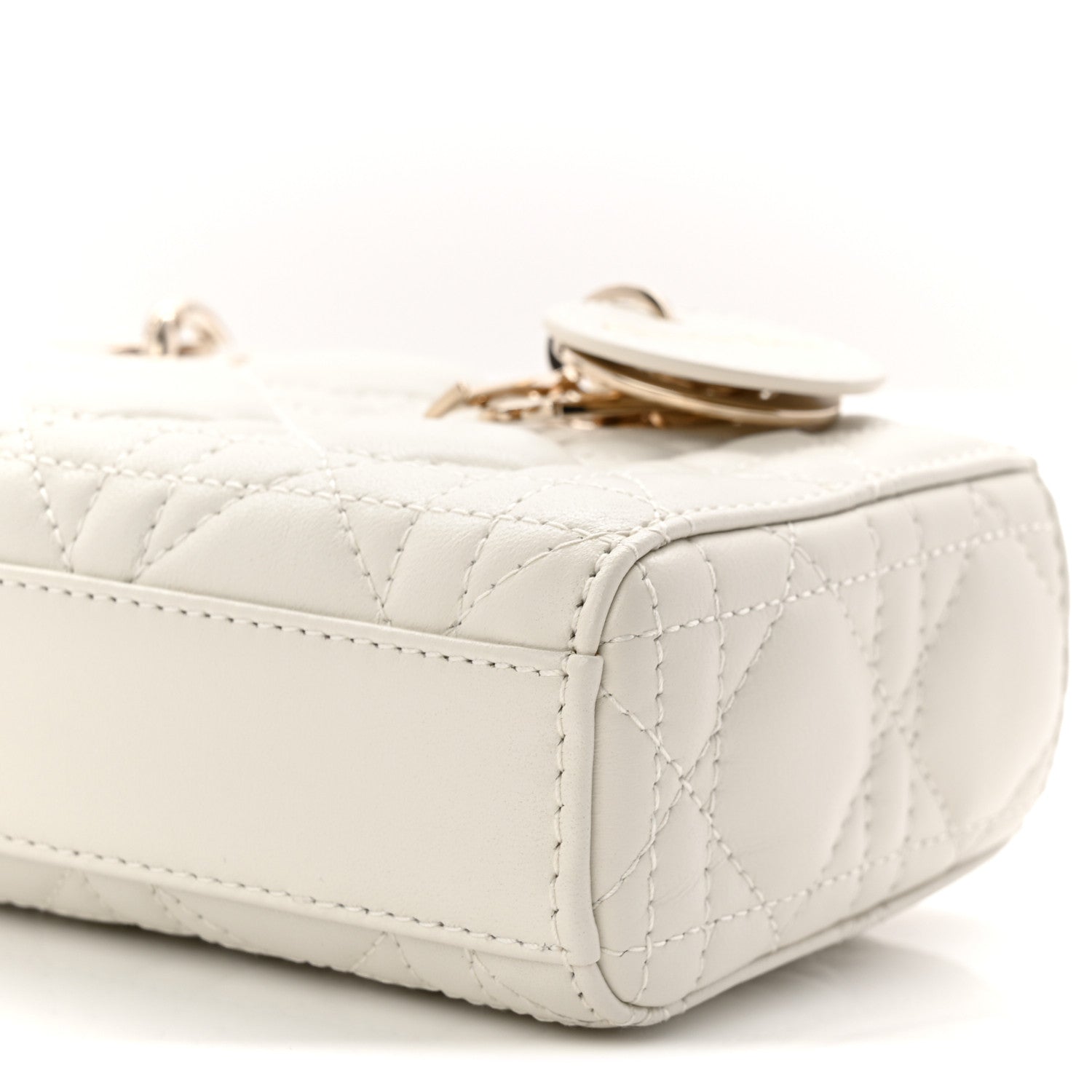 Lambskin Cannage Micro Lady D-Joy Latte