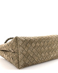 Suede Intrecciato Small Andiamo Shoulder Bag Cypress