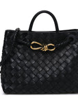 Nappa Intrecciato Small Andiamo Shoulder Bag Black