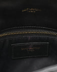 Lambskin Quilted Toy Loulou Puffer Monogram Chain Satchel Black