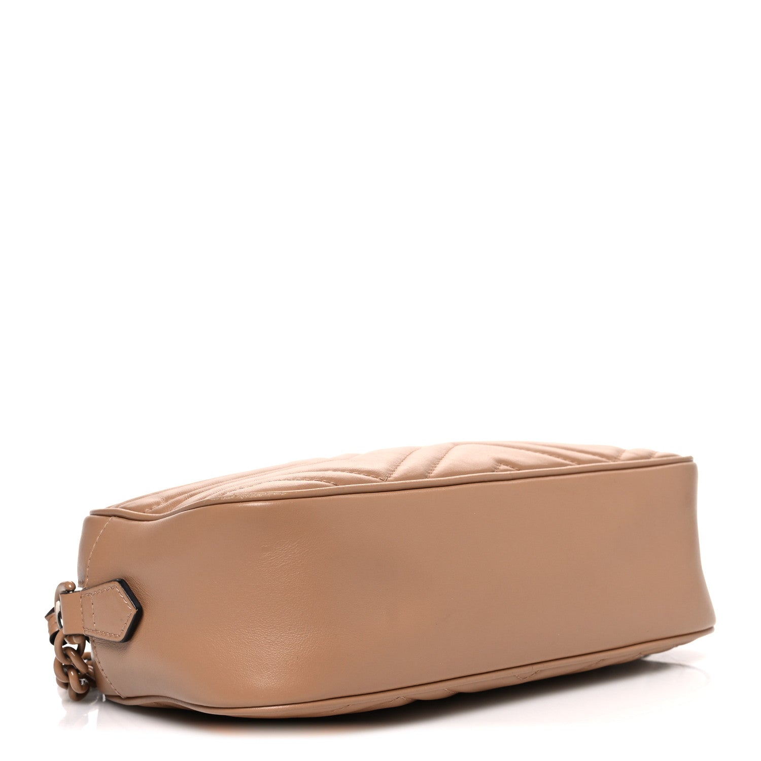 Calfskin Matelasse Monochrome Small GG Marmont Chain Shoulder Bag Camelia