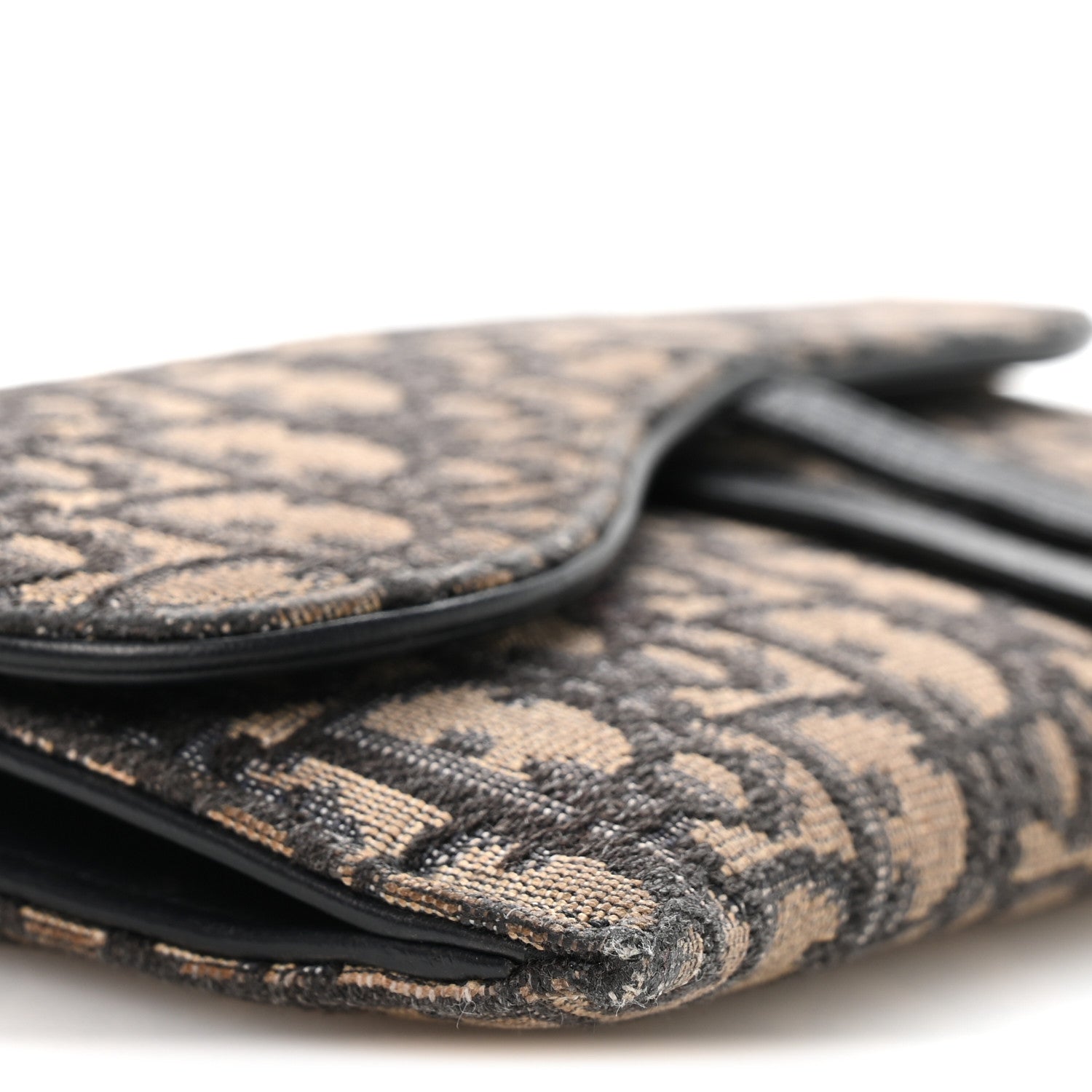 Oblique Saddle Chain Long Wallet  Blue
