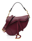 Supple Calfskin Mini Saddle Bag With Strap Purple