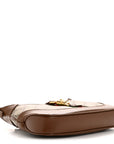 GG Supreme Monogram Azalea Calfskin Web Mini Jackie 1961 Hobo Beige Ebony Brown Sugar